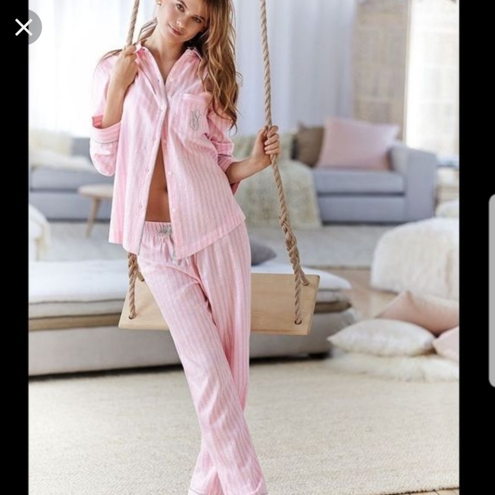 Victorias Secret Button Down Pajama Top Medium